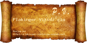 Plakinger Viktória névjegykártya